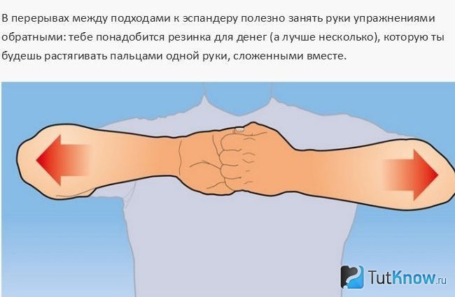 Схема выполнения упражнения для тренировки силы хвата Схема выполнения упражнения для тренировки силы хвата