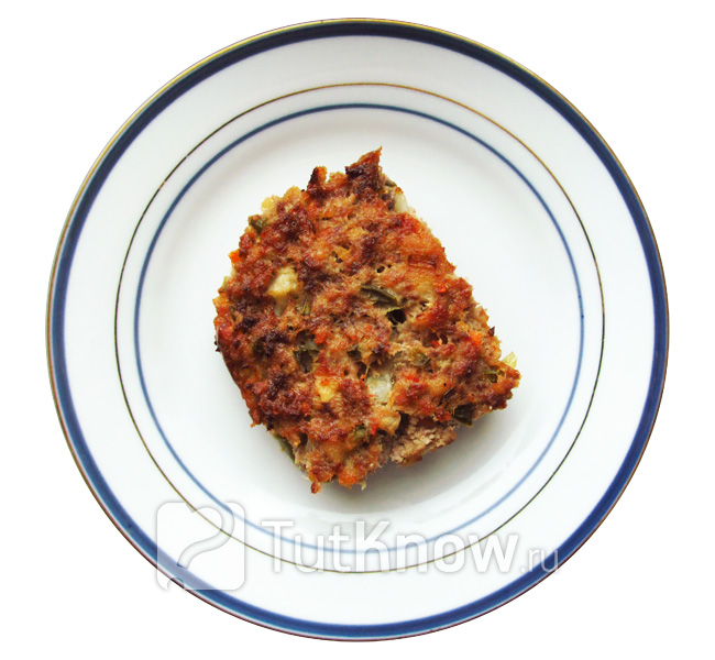 Мясная запеканка из фарша с цветной капустой