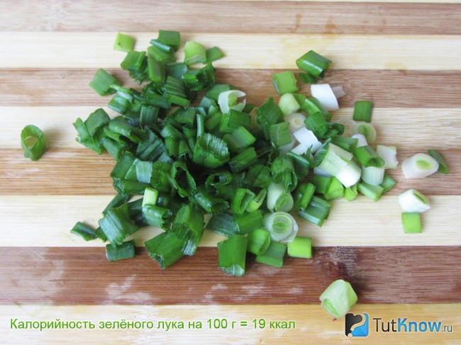 Калорийность зелёного лука