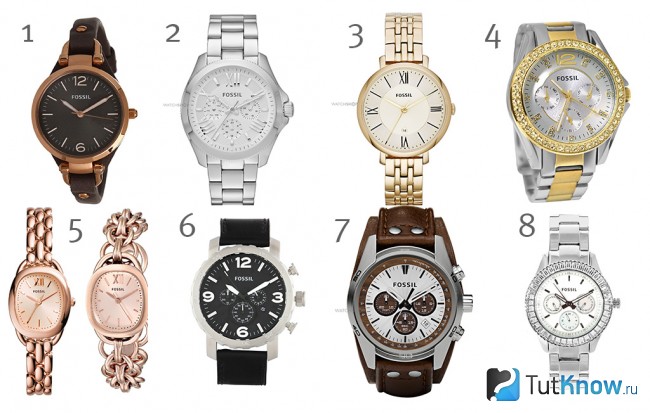 Коллекции часов Fossil