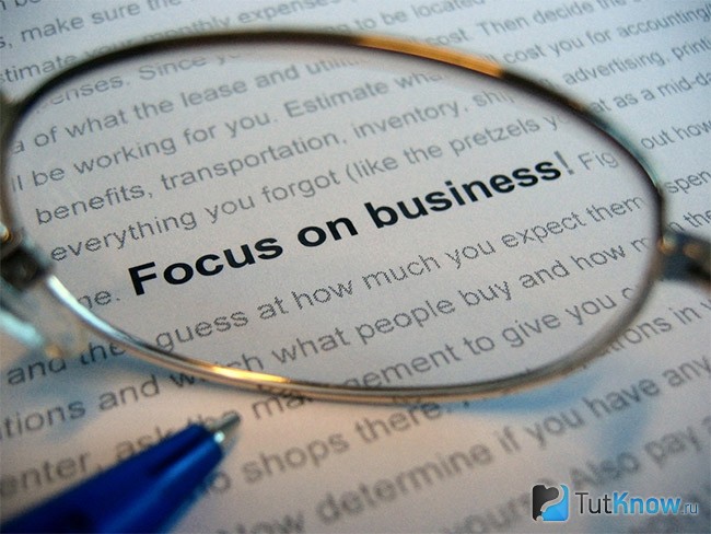 Focus on business