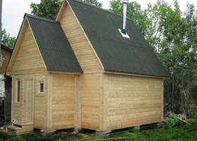 Двухскатная крыша для бани: технология строительства