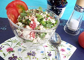 Творожено-помидорный салат