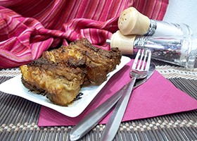 Свиные ребрышки в пряном соево-горчичном маринаде