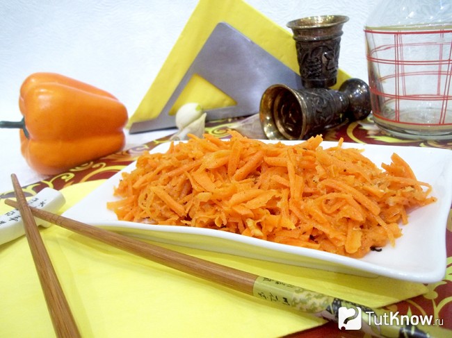Готовая корейская морковь
