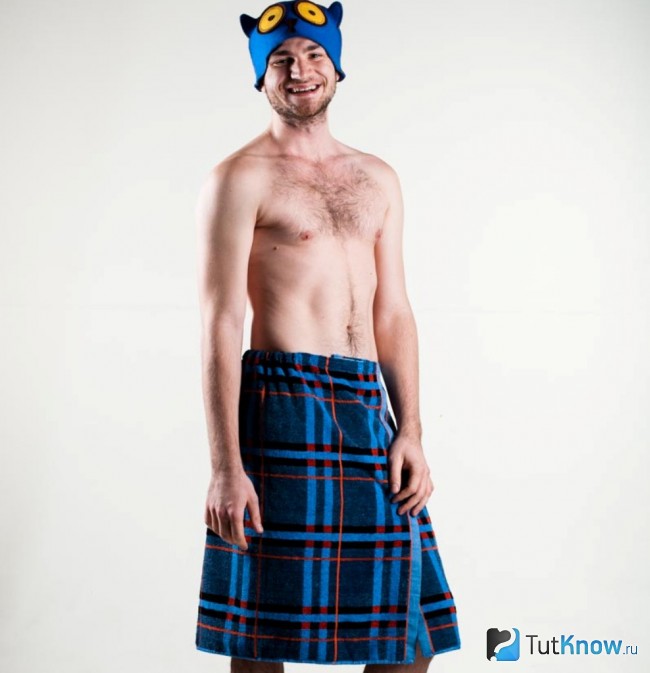 Банный килт для мужчины в шотландском стиле