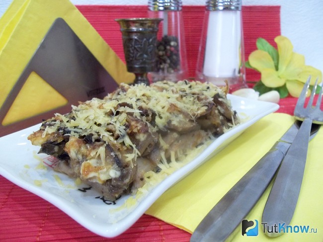 Готовая мясная запеканка
