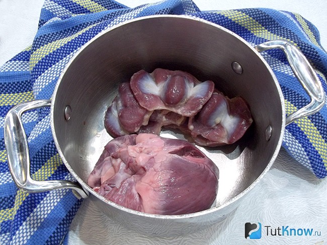 Сердце и желудки варятся