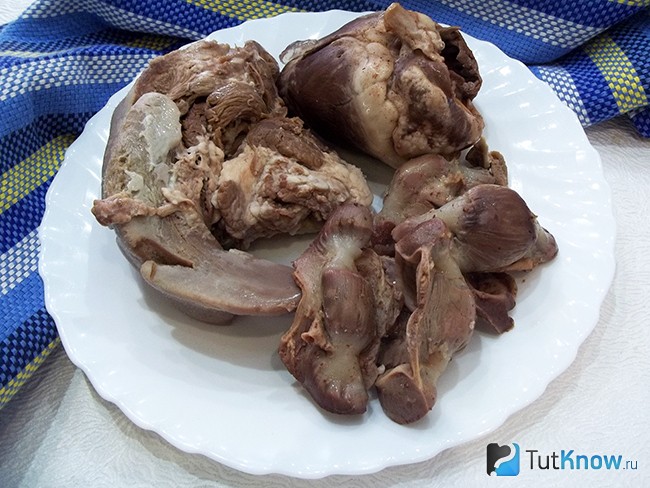 Субпродукты сварены