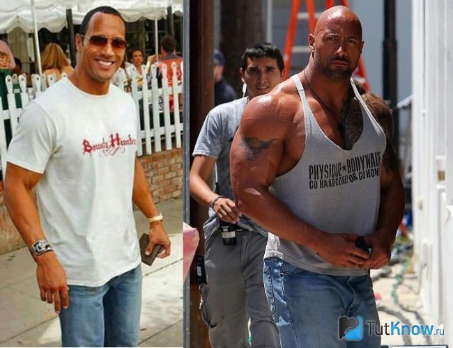 Атлет до и после употребления стероидов