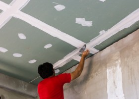 Шпаклевка потолка из гипсокартона: пошаговая инструкция