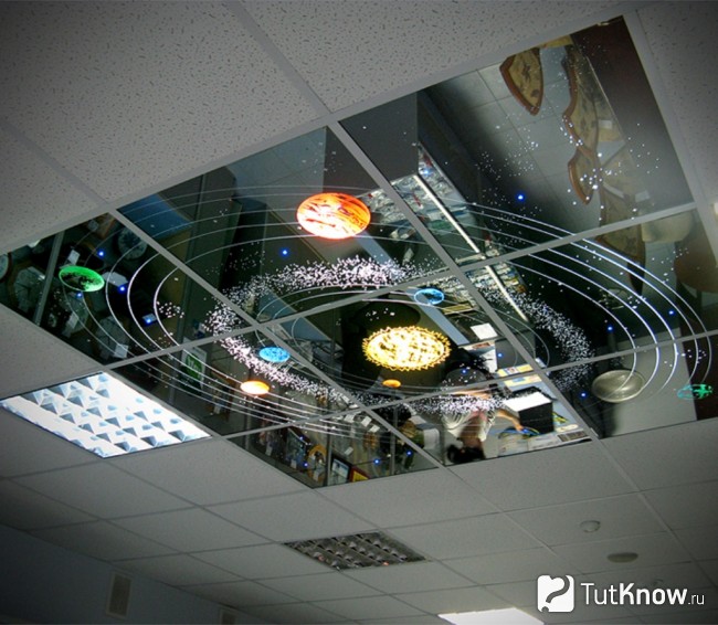 Зеркальный потолок Солнечная система