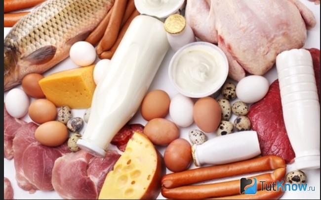 Продукты, которые содержат белок