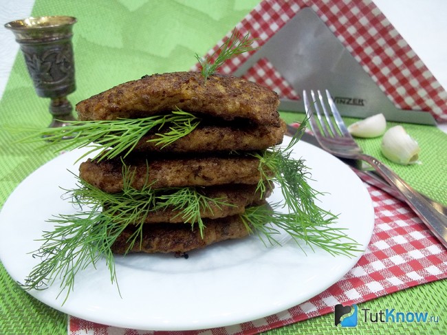 Готовые котлеты из печени