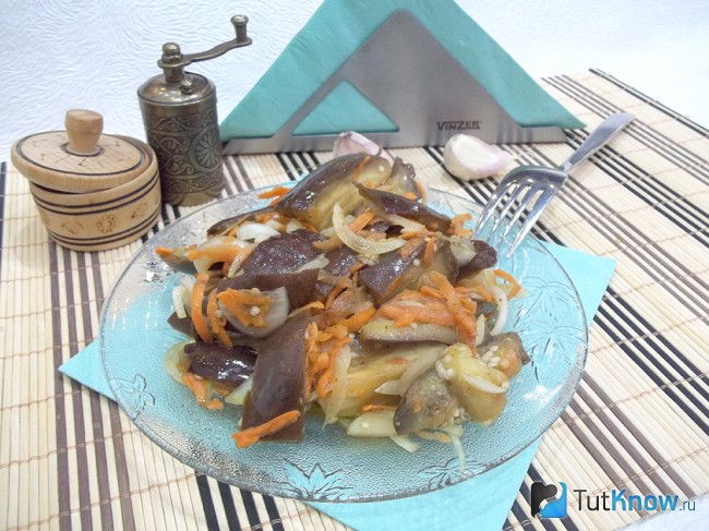 Готовые маринованные баклажаны по-корейски