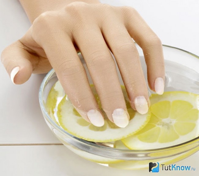 Маска для ногтей из лимона