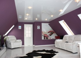 Скошенный потолок: варианты отделки