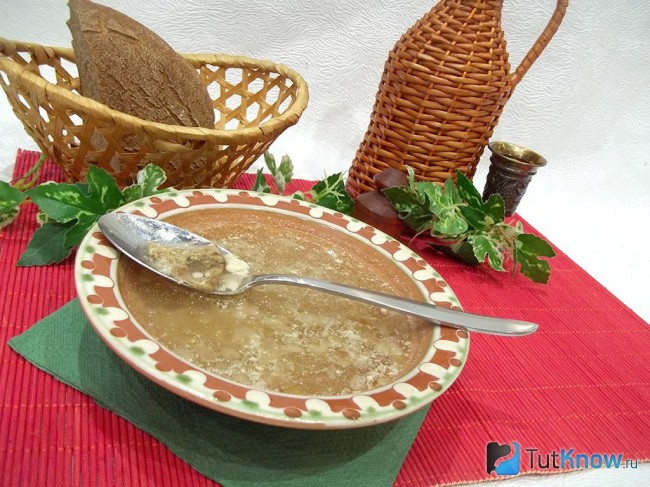 Готовая грибная юшка
