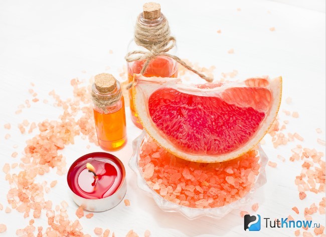 Масло грейпфрута и морская соль для ванны