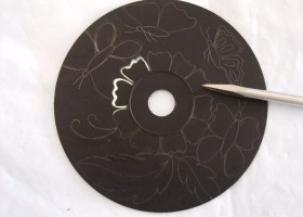 Изготовление панно из старого диска