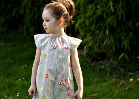 Самодельное простое детское платье