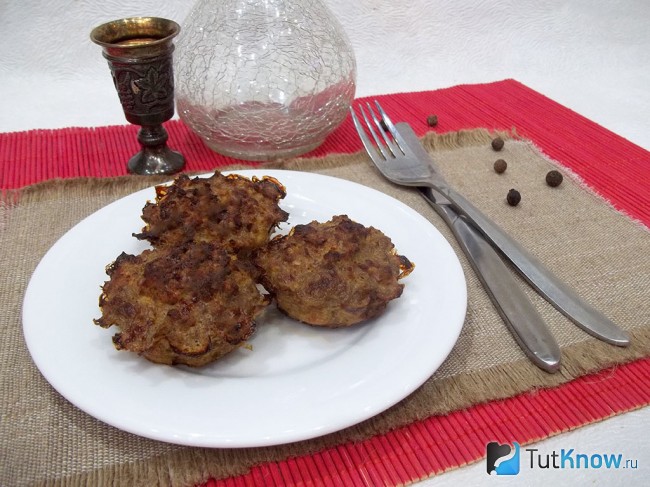 Готовые мясные кексы
