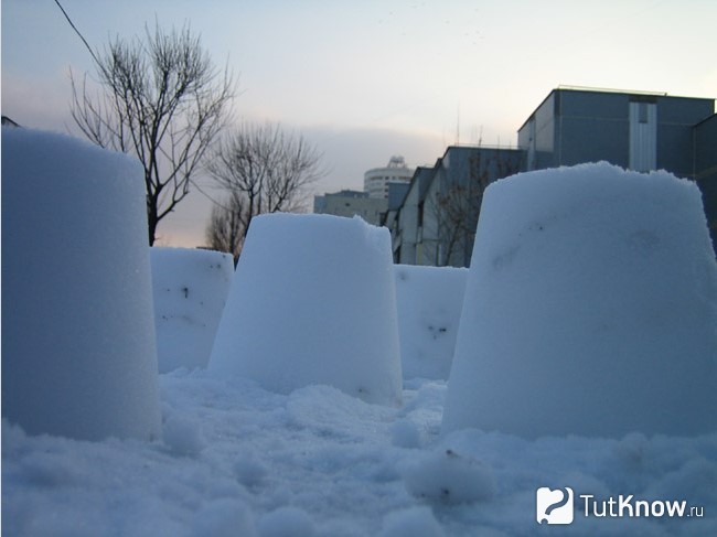 Куличи из снега