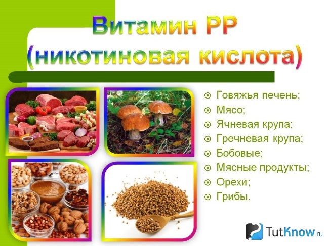 Витамин РР в продуктах
