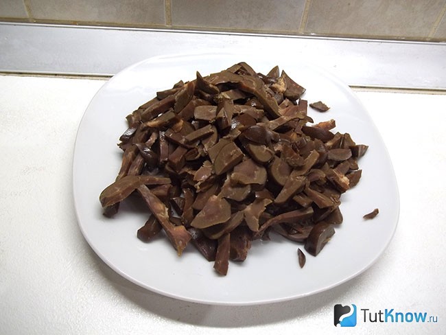 Почки нарезаны