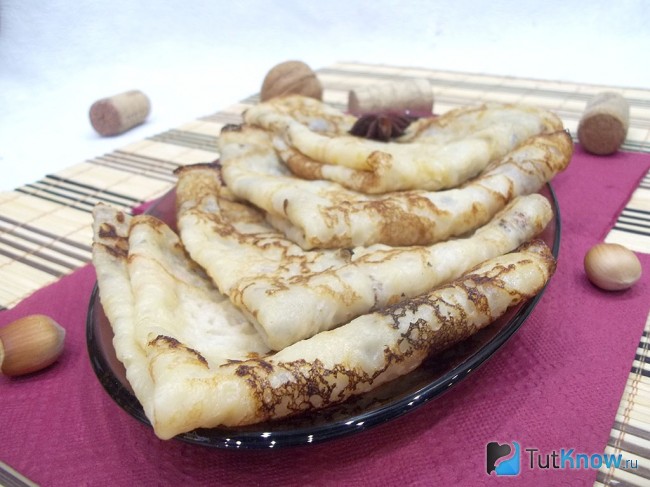 Готовые блины на пиве и ряженке