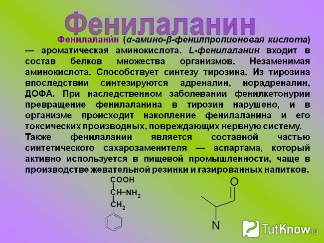 Справка о фенилаланине