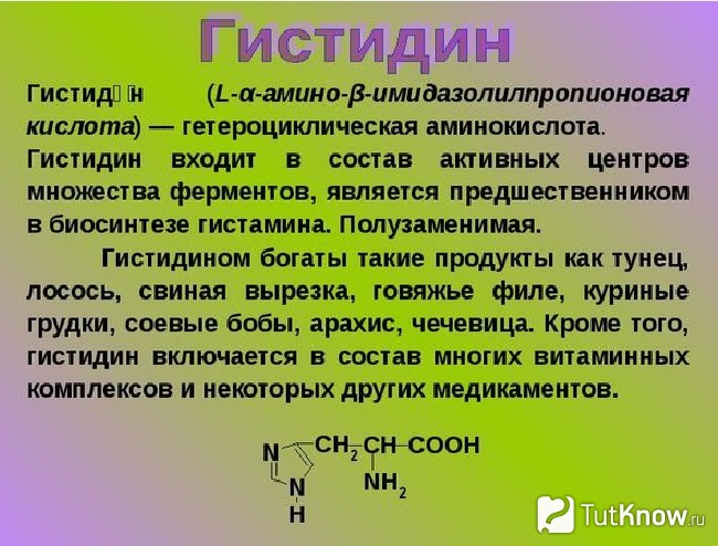 Справка о гистидине