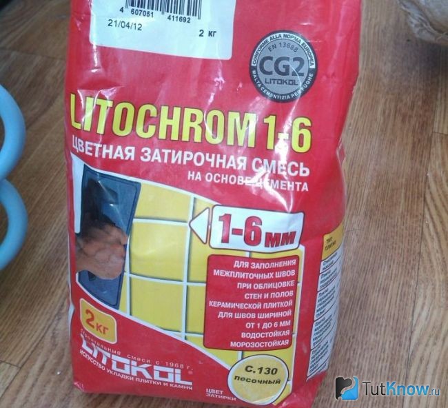 Цементная затирка для швов плитки
