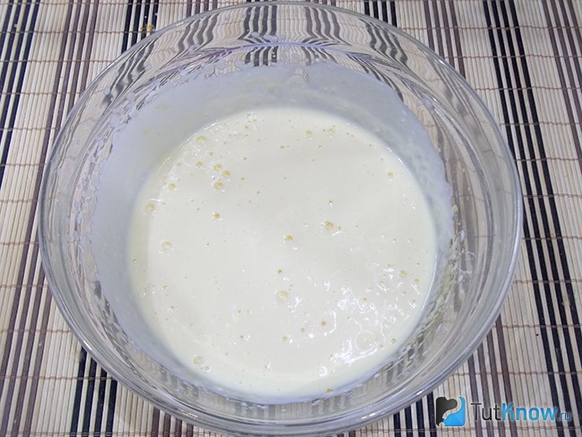 Продукты взбиты миксером