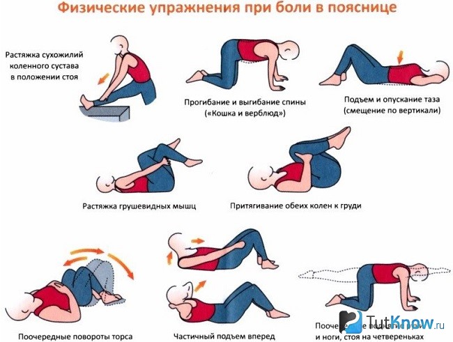 Упражнения при боли в пояснице