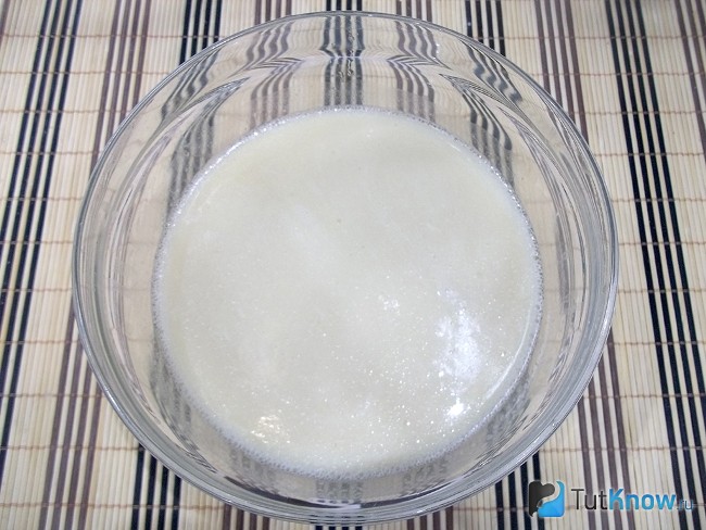 Вымешаны жидкие продукты