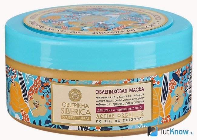 Производственная маска для волос на основе облепихового масла