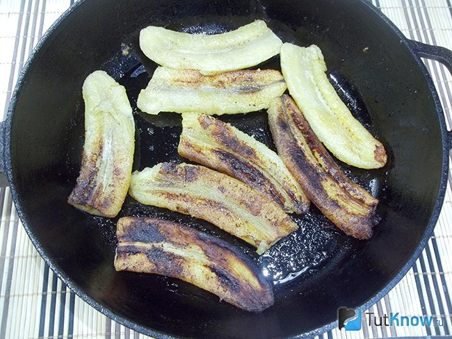 Жареные бананы на сковороде рецепт с фото пошагово в домашних
