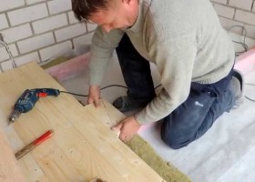 Монтаж деревянного пола по лагам