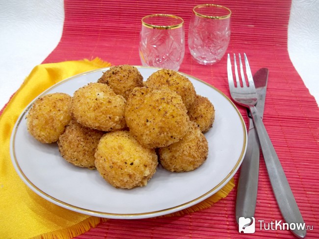 Готовые сырные шарики