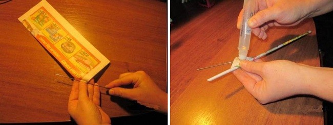 Скручивание газетных трубочек