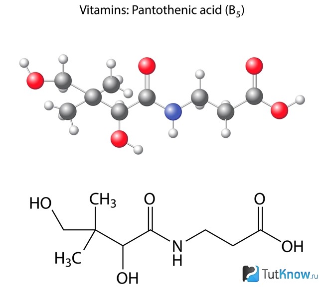 Структурная формула витамина В5