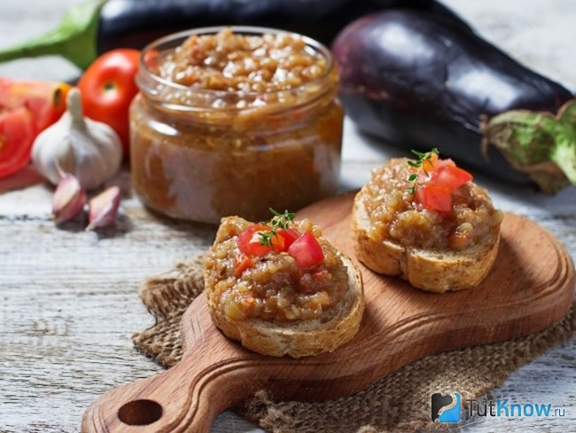 Вкусная икра из баклажан