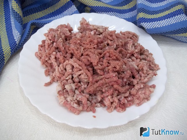 Мясо перекручено в фарш