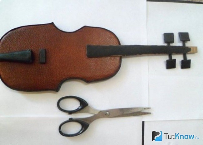 Изготовление колков скрипки для коллажа