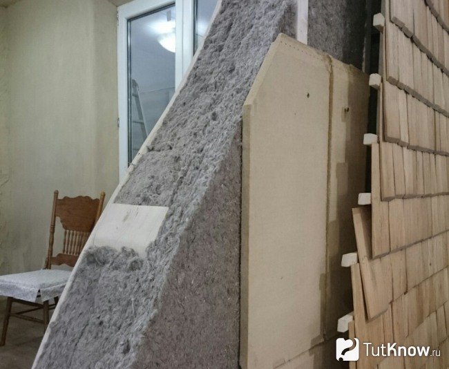 Утепление стены Экотермом
