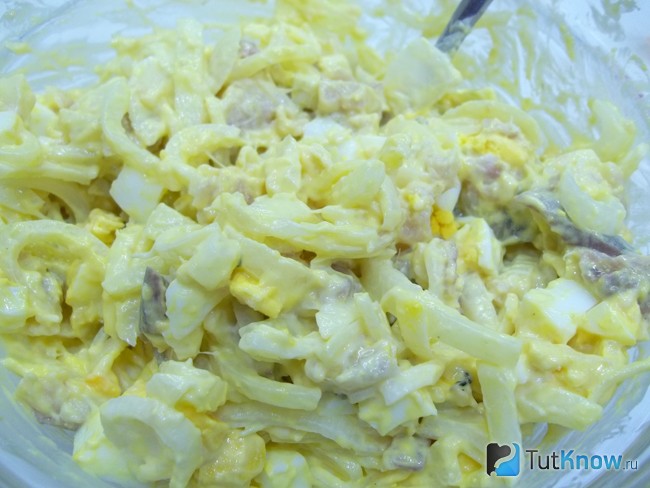 Продукты перемешаны