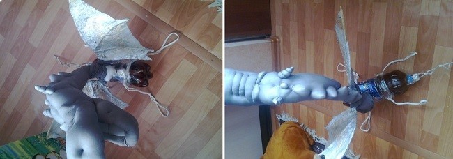 Формирование лица и туловища дракона