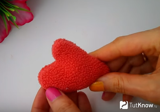Мягкое сердечко из ткани