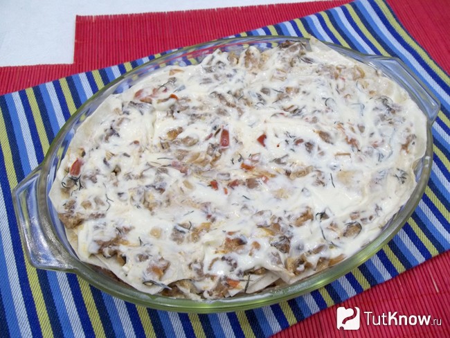 Лазанья собрана